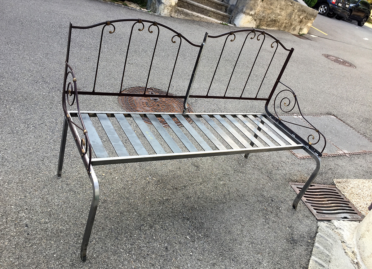 Lit fer forgé transformé